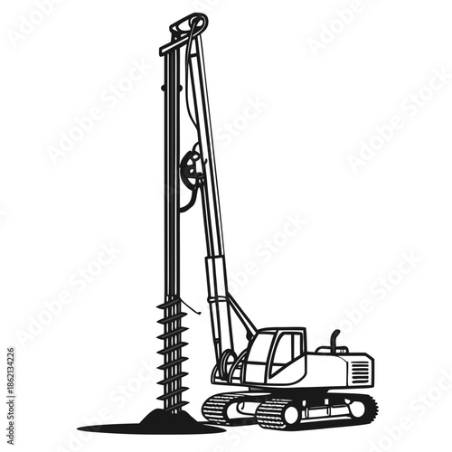 crane isolated on white background
