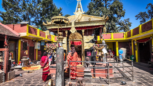 Quadro su tela A temple in Kathmandu, Nepal