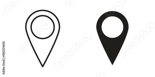 Pin icons symbol template for graphic and web design