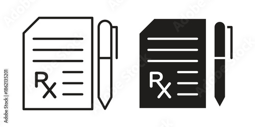 Prescription icons symbol template for graphic and web design