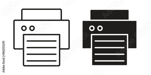 Print icons symbol template for graphic and web design