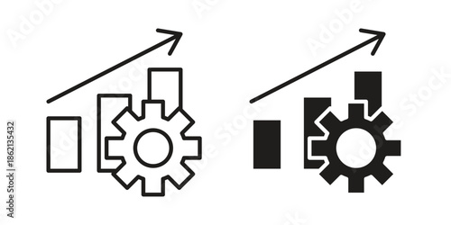 Productivity icons symbol template for graphic and web design