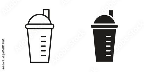 Protein shake icons symbol template for graphic and web design