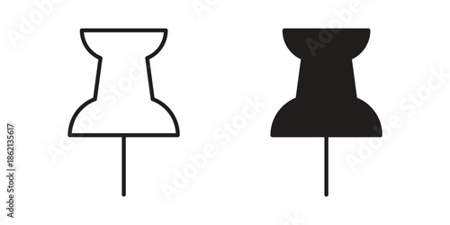 Push pin icons symbol template for graphic and web design