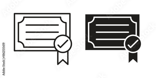 Qualification icons symbol template for graphic and web design