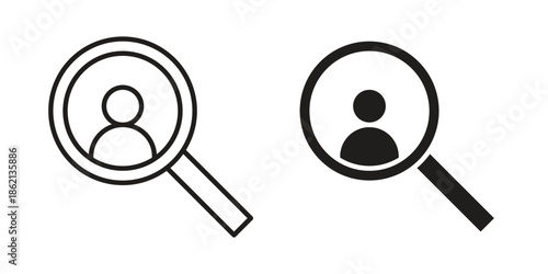 Recruitment icons symbol template for graphic and web design