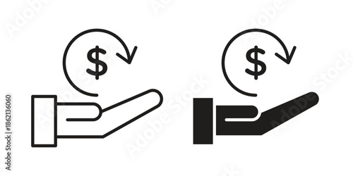 Refund icons symbol template for graphic and web design