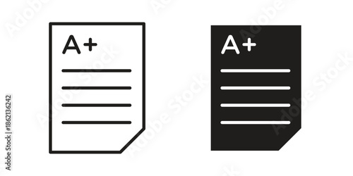 Report card icons symbol template for graphic and web design