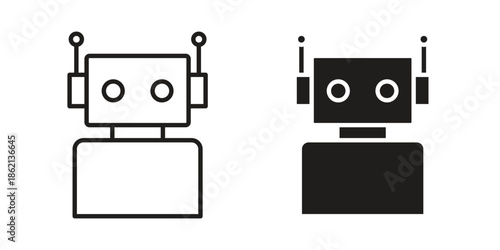 Robot icons symbol template for graphic and web design