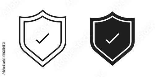 Safe icons symbol template for graphic and web design