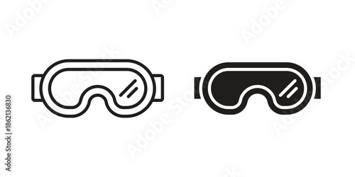 Safety goggles icons symbol template for graphic and web design
