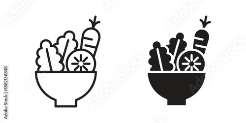 Salad icons symbol template for graphic and web design