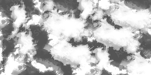 Black bold grainy distressed watercolor paint stains and blotches, aConcrete old and grainy wall white color grunge texture. ckground texture, old vintage grunge with marbled watercolor painted design