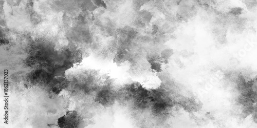 Black bold grainy distressed watercolor paint stains and blotches, aConcrete old and grainy wall white color grunge texture. ckground texture, old vintage grunge with marbled watercolor painted design