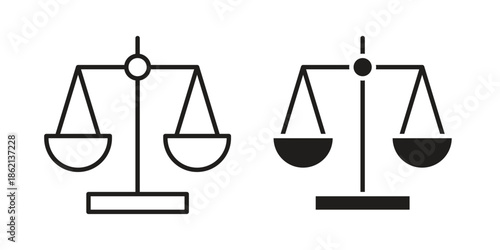 Scales of justice icons symbol template for graphic and web design