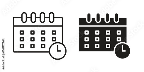 Schedule icons symbol template for graphic and web design