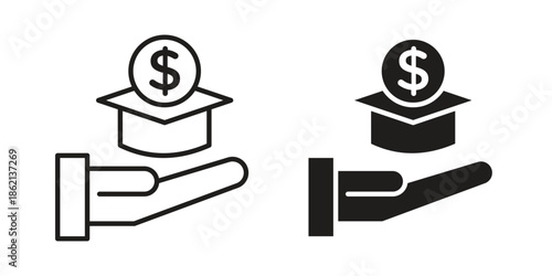 Scholarship fund icons symbol template for graphic and web design