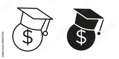 Scholarship icons symbol template for graphic and web design