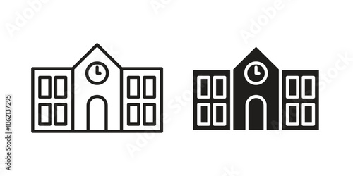 school icons symbol template for graphic and web design
