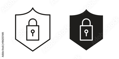 Security lock icons symbol template for graphic and web design