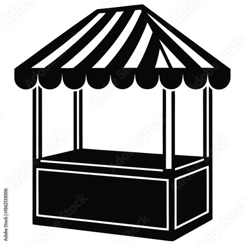 colorful stall vector on white background