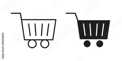 Shopping cart icons symbol template for graphic and web design