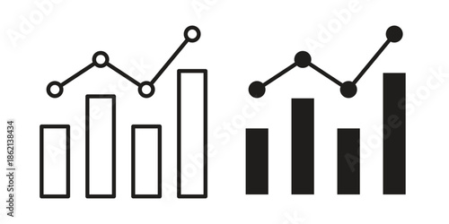 Statistics icons symbol template for graphic and web design