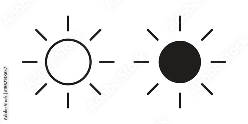 Sun icons symbol template for graphic and web design