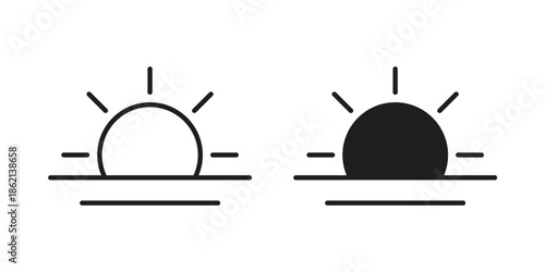 Sunrise icons symbol template for graphic and web design