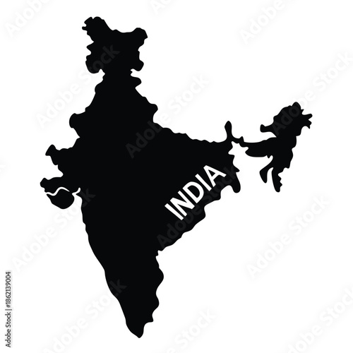 india map tricolor vector on white background