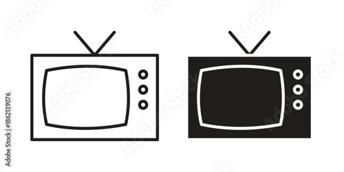 Television icons symbol template for graphic and web design