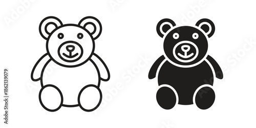 Teddy bear icons symbol template for graphic and web design