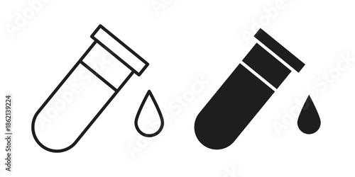 Test tube icons symbol template for graphic and web design