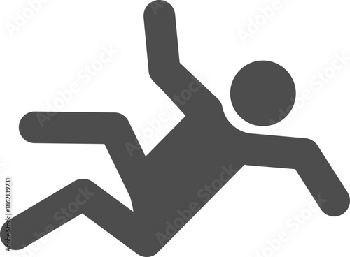 Flipping Pictogram Carelessness Illustration of Winter Safety Attention 넘어지는 픽토그램 겨울철 안전 주의 부주의 일러스트 