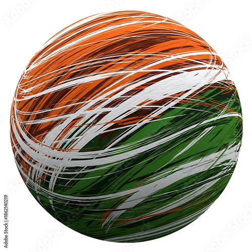 Vibrant Swirling Patterns on Spherical Surface