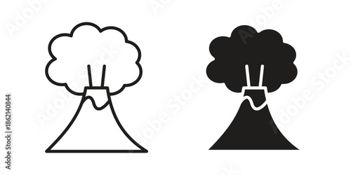Volcano icons symbol template for graphic and web design