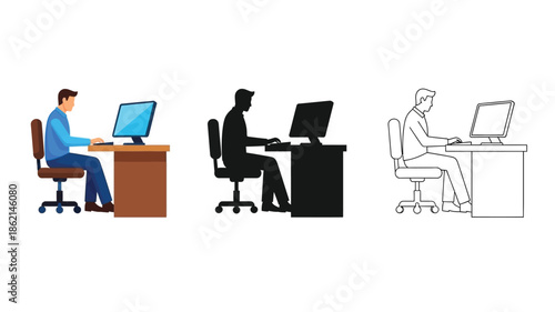 Two sheep depictions a solid black silhouette and a white outline version