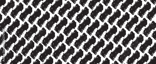 brushstroke and paintbrush template with splashes grunge. Vector set black ink brush stroke. Dirty artistic design elements