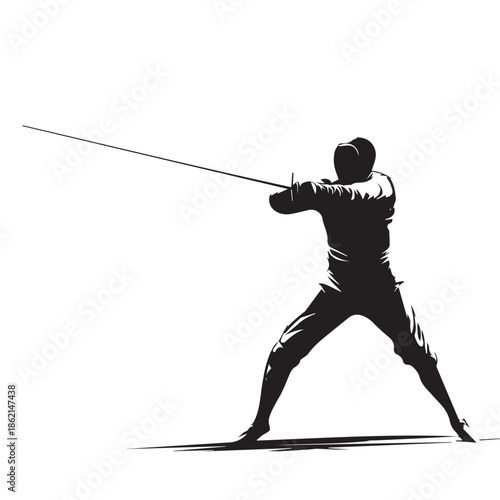 fencer silhouette vector