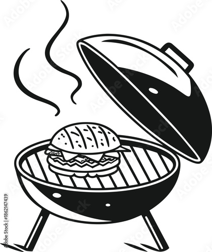 vector illustration of a barbecue