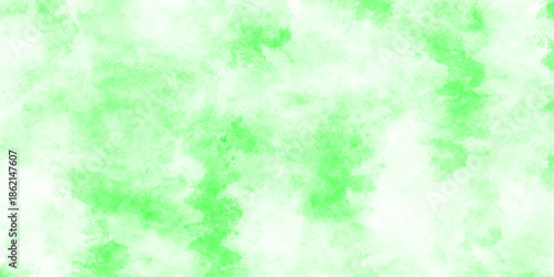 Abstract Watercolor green texture with abstract washes and brush cover, banner, flyer, cards. Hand drawn light green spring illustration strokes. Brush stroked painting green Watercolor paper texture.