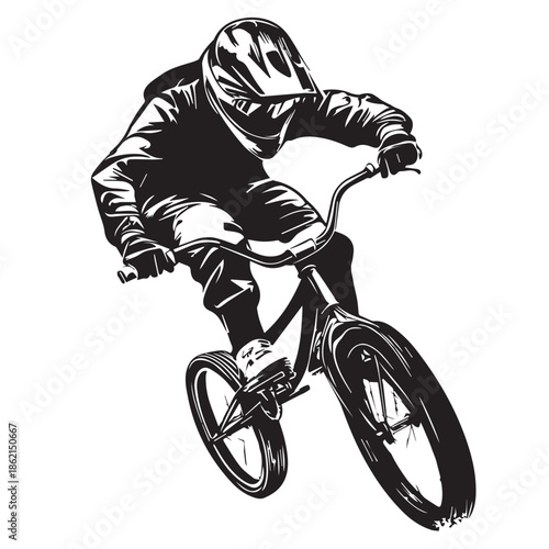 silhouette of a cyclist