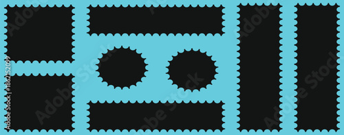  postage stamp collection. Set of post stamp. Retro grunge postmark Blank postage stamp. Clean postage stamp template. Postage icon