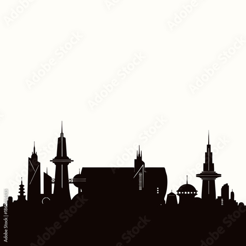 silhouette of church