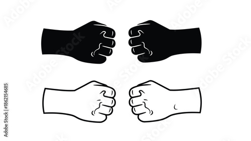 Opposing hands in black and white a visual representation of contrast and duality