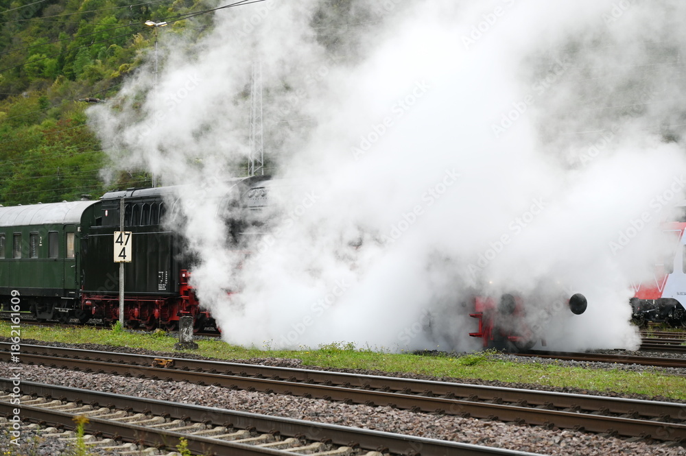 Naklejka premium Dampflokomotive