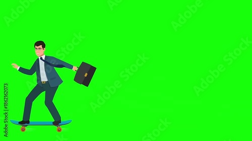 A Business Person Green Screen Video