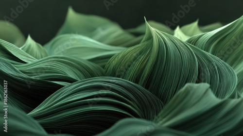 Wallpaper Mural Abstract Green Wave Background Organic Texture & Swirling Lines Torontodigital.ca