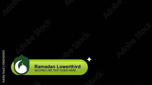 Ramadan Green Lower Third Title Animation