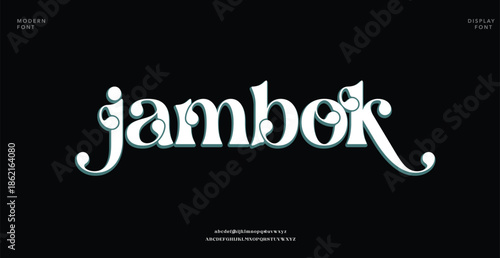 Jambok minimal modern luxury logo alphabet font. 